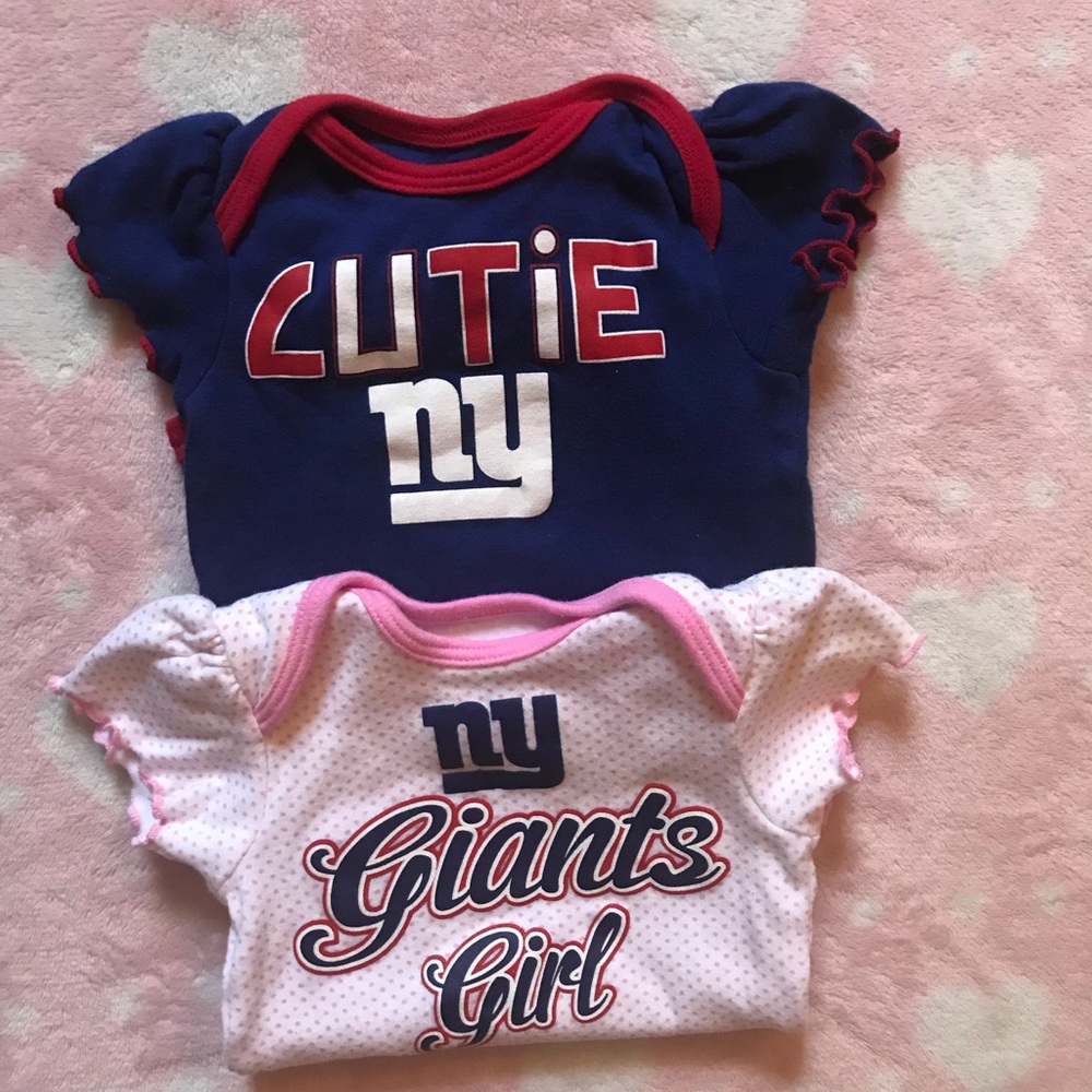 NY GIANTS BABYGIRL ONESIES